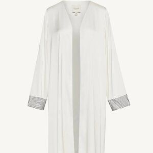 Gorgeous Luxy Abaya Set White Silk with option mesh